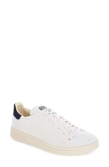 Women's Adidas 'stan Smith' Primeknit Woven Sneaker .5 Women's / 9.5 Men's M - White