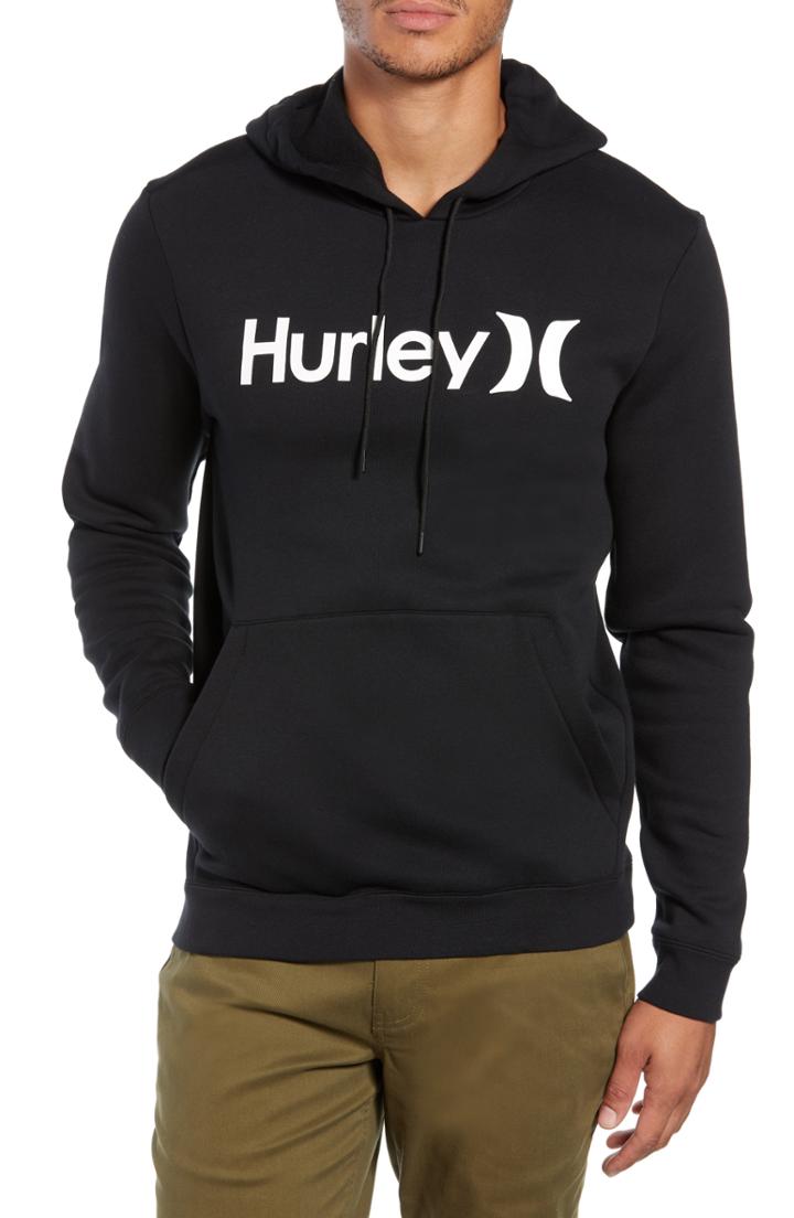 Men's Hurley Surf Check Hoodie Sweatshirt - Black