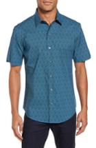 Men's Zachary Prell Machnee Slim Fit Print Sport Shirt - Blue