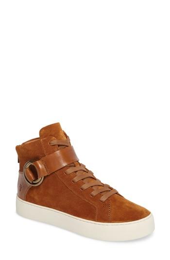Women's Frye Lena Harness Sneaker M - Brown