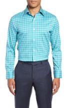 Men's Bonobos Slim Fit Jetsetter Check Sport Shirt .5 32 - Blue