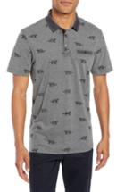 Men's Ted Baker London Slim Fit Tigors Flocked Polo (s) - Grey