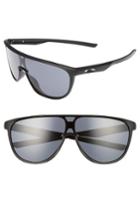 Women's Oakley Trillbe 140mm Shield Sunglasses - Matte Black/ Warm Grey