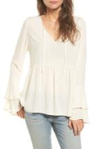Women's Hinge Bell Sleeve Top, Size - Ivory