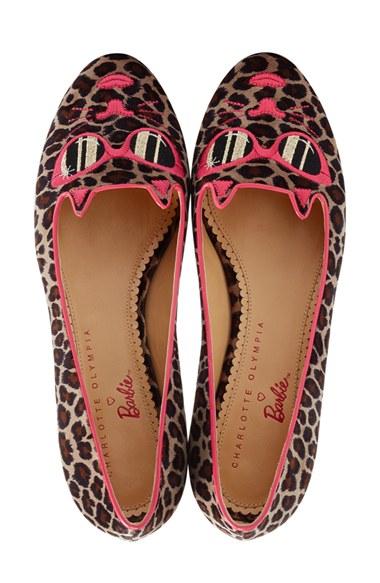 Women's Charlotte Olympia X Barbie Pretty In Pink Kitty Flat Eu - Brown