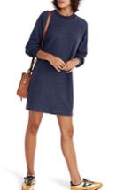 Women's Madewell Bubble Sleeve Sweatshirt Dress - Blue