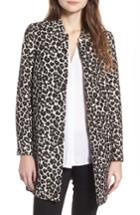 Women's Dorothy Perkins Leopard Print Car Coat Us / 18 Uk - Ivory