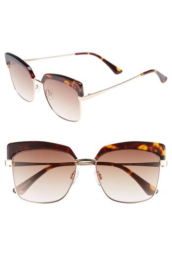 Women's Chelsea28 Isabella 56mm Cat Eye Sunglasses - Brown Tortoise