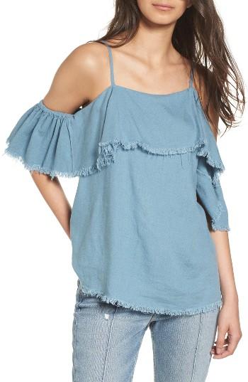 Women's Somedays Lovin Chasing The Sky Off The Shoulder Top - Blue