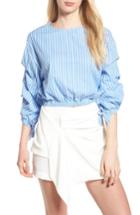 Women's Bishop + Young Ruched Sleeve Top - Blue