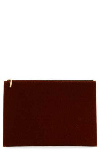 Victoria Beckham Large Zip Pouch - Brown