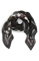 Men's Alexander Mcqueen Skull With Floral Motif Scarf