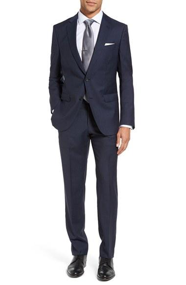 Men's Boss Nova/ben Trim Fit Solid Wool Suit