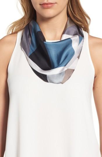 Women's Echo Modern Art Diamond Silk Scarf, Size - Black