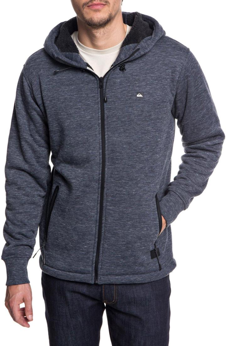 Men's Quiksilver Kurow Fleece Hooded Jacket - Blue