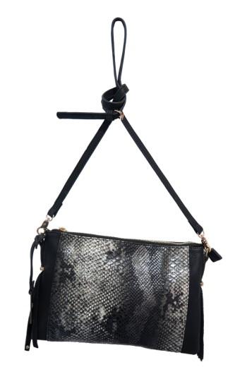 Urban Originals 'infinity' Snake Embossed Convertible Vegan Leather Crossbody Bag - White