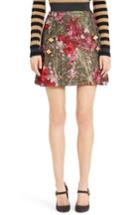 Women's Dolce & Gabbana Metallic Jacquard Miniskirt Us / 42 It - Red