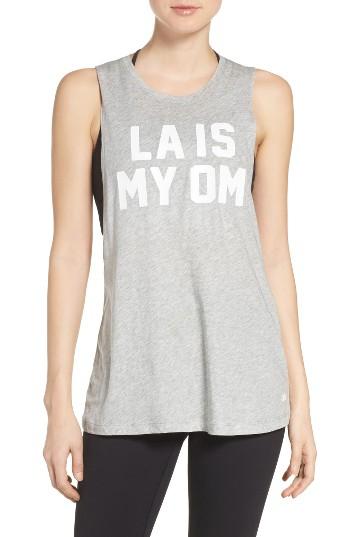 Women's Alo Om, Yes Muscle Tank - Grey