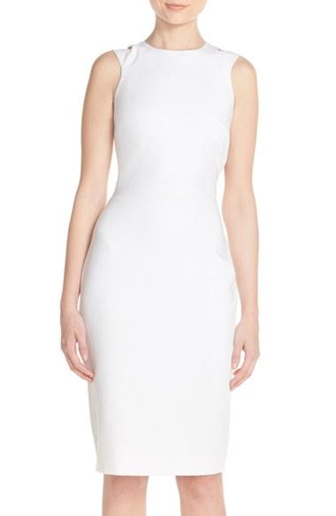 Women's French Connection 'whisper Light' Cutout Midi Dress - White