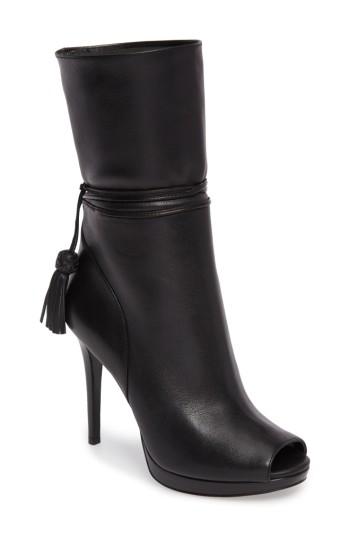 Women's Michael Michael Kors Peep Toe Bootie M - Black