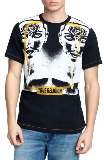 Men's True Religion Brand Jeans Two Faced T-shirt - Black