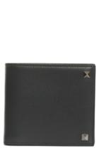 Men's Valentino Garavani Rockstud Leather Wallet - Black