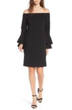 Women's One Clothing Ruffle Sleeve Sheath Dress - Black