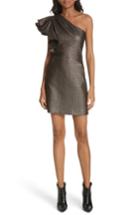 Women's Veronica Beard Ensley Metallic One-shoulder Dress - Metallic
