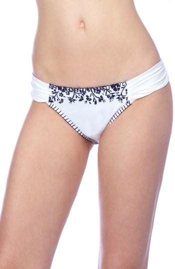 Women's Lucky Brand Stitch In Time Hipster Bikini Bottoms - White