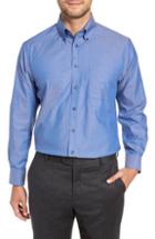 Men's Nordstrom Men's Shop Traditional Fit Non-iron Dress Shirt - 34 - Blue