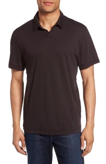 Men's James Perse Melange Jersey Polo (m) - Burgundy