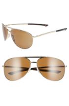 Men's Smith Serpico 2 65mm Mirrored Chromapop(tm) Polarized Aviator Sunglasses - Gold/ Brown