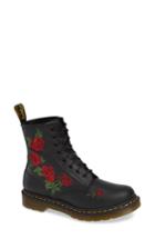 Women's Dr. Martens 1460 Vonda Embroidered Bootie Us/ 8uk - Black