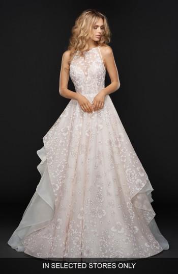 Women's Hayley Paige Reagan Floral Embroidered Layered Ballgown, Size In Store Only - Ivory
