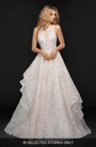 Women's Hayley Paige Reagan Floral Embroidered Layered Ballgown, Size In Store Only - Ivory