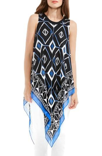 Women's Vince Camuto Graphic Chiffon Handkerchief Blouse