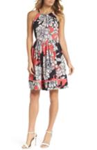 Women's Vince Camuto Floral Fit-and-flare Dress - Pink
