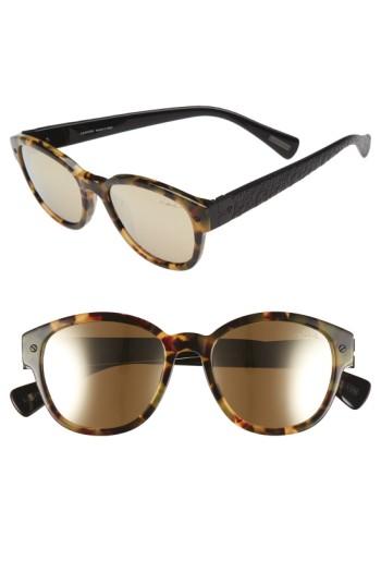 Men's Lanvin 50mm Retro Sunglasses - Light Havana