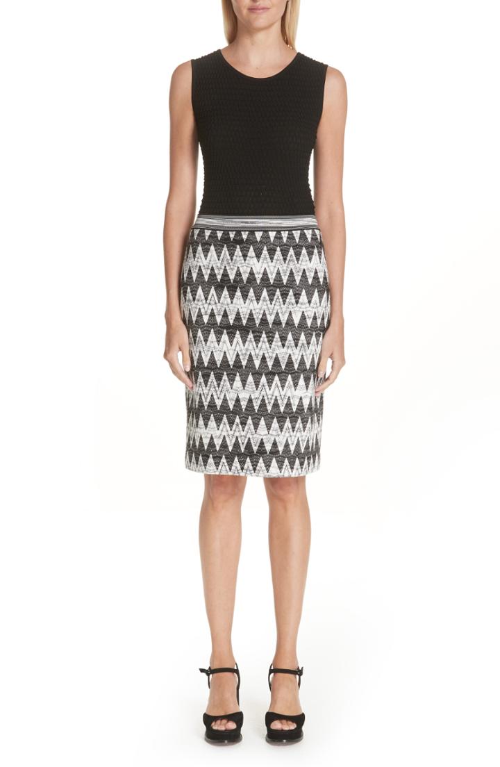 Women's Missoni Diamond Knit Skirt Us / 42 It - Black