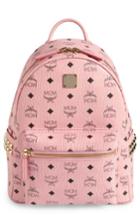 Mcm Small Stark Side Stud Coated Canvas Backpack -