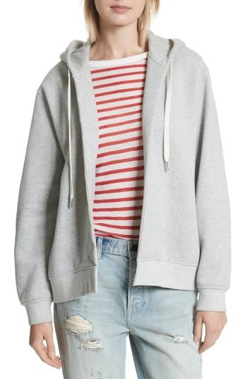 Women's Alexander Wang Fleece Wrap Hoodie - Grey