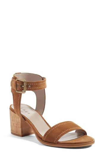 Women's Hinge Dylan Block Heel Sandal M - Brown