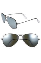 Men's Ray-ban Original Aviator 58mm Sunglasses - Matte Gun/ Silver Green Mirror