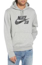 Men's Nike Sb Icon Essential Hoodie - Grey