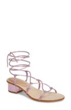 Women's Pour La Victoire Jules Ankle Tie Sandal .5 M - Pink