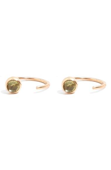 Women's Melissa Joy Manning Peridot Hug Hoop Earrings