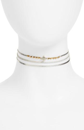 Women's Bp. Beaded Leather Wrap Choker
