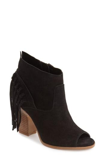 Women's Marc Fisher D 'onita' Fringe Peep Toe Bootie