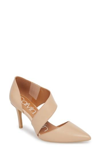 Women's Calvin Klein 'gella' Pointy Toe Pump M - Metallic