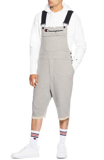 Men's Champion Reverse Weave Terry Short Overalls - Grey